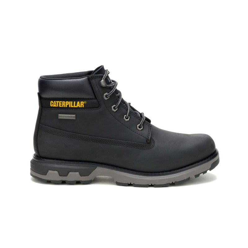 CATERPILLAR حذاء CAT Pursue WP للرجال - جلد مقاوم للماء - خفيف الوزن، مبطن، متين للاستخدام اليومي - أسود - Image 1