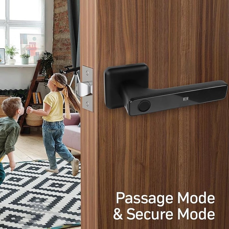 قفل الباب الذكي بمقبض مع 5 طرق للفتح: بصمة الإصبع، رمز سري، دخول بدون مفتاح، قفل تلقائي - Image 5