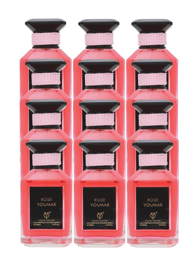 يومار 12 قطع عطر روز شيري رقم 070076 للنساء 100 مل - Image 1
