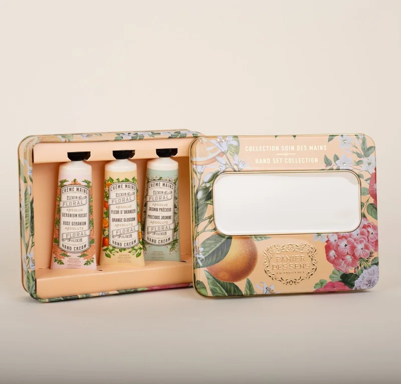 PANIER DES SENS Hand Cream Set with Absolute Fragrance - Orange Blossom, Geranium and Jasmine (3X30ml)