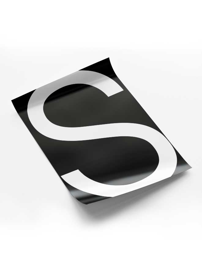 لوحة بوستر ديكور لوحة بدون فريم مع أربع قطع منفصلة من اللاصق ذو الوجهين تصميم حرف S غرفة النوم غرفة المعيشة وديكور المكتب - Image 1