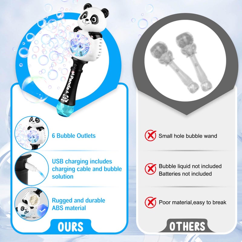 Britik Bubble Wands for Kids Ages 4-8 Years Old: Light Up Bubble Machine Bubble Wand for Parties Outside Toys for Toddlers 3-5 Automatic Bubble Machine Rechargeable Gifts for 3 + Year Old Girl Boy - Image 3