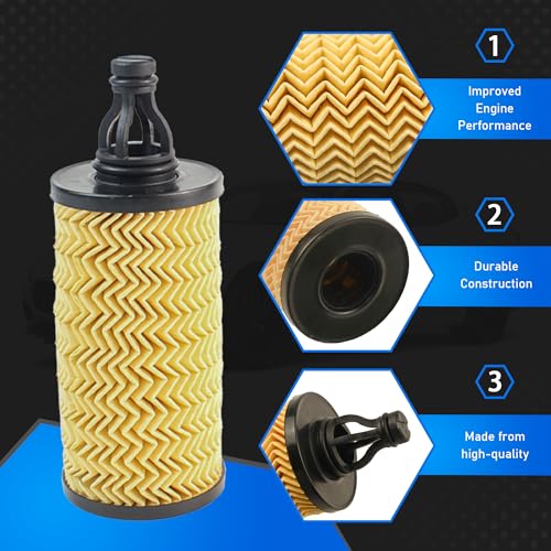 YzusGomumu 4PCS Engine Air Filter + Oil Filter + Cabin Air Filte Compatible with 2014-2022 Maserati Ghibli Levante Quattroporte All Engine Replaces# 670001545 670005021 000311401 - Image 5
