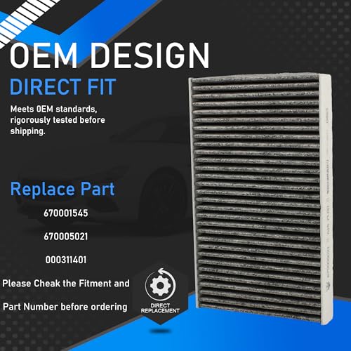 YzusGomumu 4PCS Engine Air Filter + Oil Filter + Cabin Air Filte Compatible with 2014-2022 Maserati Ghibli Levante Quattroporte All Engine Replaces# 670001545 670005021 000311401 - Image 2