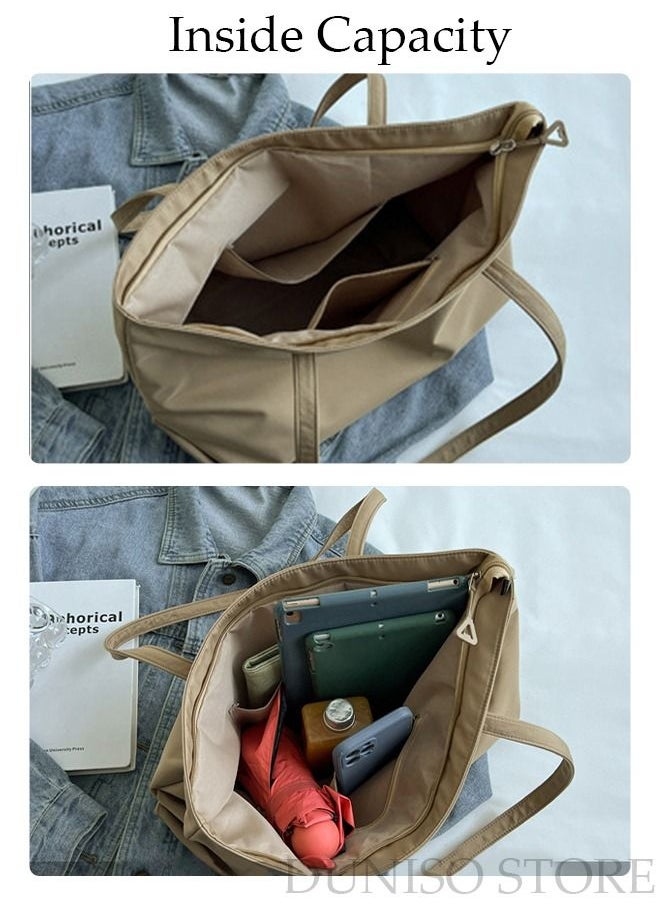 DUNISO - Women's Shoulder Tote Bag Nylon Handbag For Women Large Capacity Bucket Bag Fashionable Travel Messenger Shoulder Bag For Ladies Girls College Students - Image 1