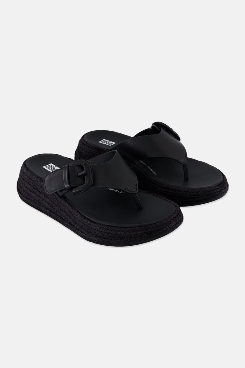 FitFlop Women F Mode Espadrille Slip On Sandals, Black  - Image 1