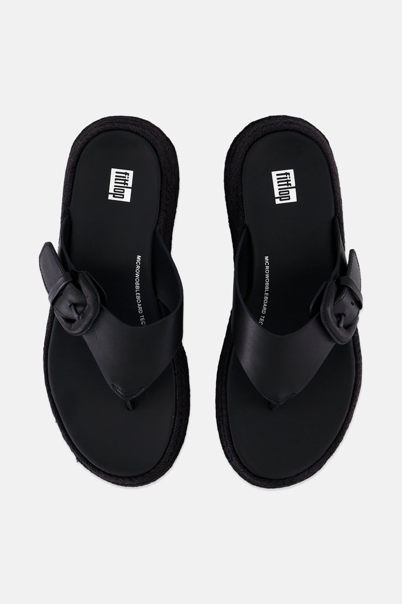 FitFlop Women F Mode Espadrille Slip On Sandals, Black  - Image 3