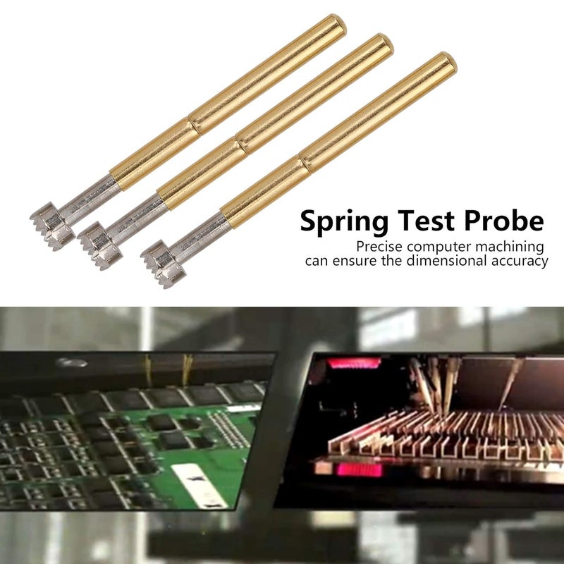 مسبار اختبار نحاسي بنابض محمل P156 H 0.1 بوصة 100 قطعة لمقابس معدات البيانات - Image 5