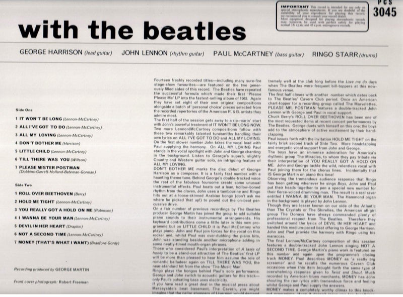 The Beatles With The Beatles [LP] - Image 2