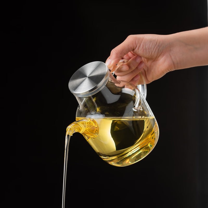 JD Jing Zao SSGP Oil Bottle, Large Kitchen Size, Non-Drip Oil Container, High Borosilicate Glass, 800ml, One's Member - Image 3