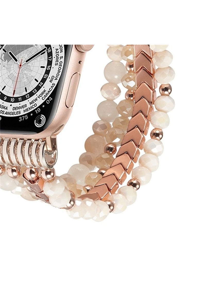 Yegni Arrow-shaped beaded watch band for Apple Watch jewelry crystal wristband - Image 3