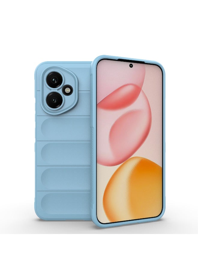 Phantom Shield Silicone Case with Anti-Scratch Soft Microfiber Lining, High Resilience Rubber Full Body Shockproof Cover Compatible with Honor 400 (Light Blue) - Image 1