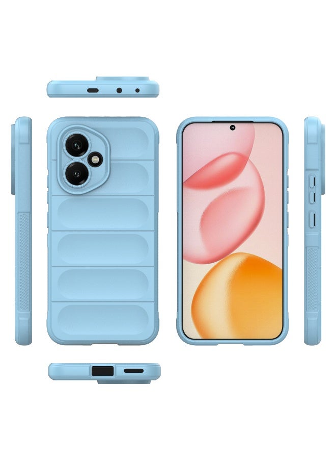 Phantom Shield Silicone Case with Anti-Scratch Soft Microfiber Lining, High Resilience Rubber Full Body Shockproof Cover Compatible with Honor 400 (Light Blue) - Image 2
