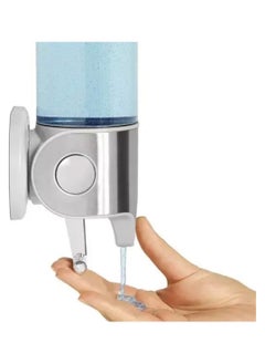 BLUE CORAL موزع سائل الشامبو والصابون، حاوية توزيع سائل شفافة للحمام مثبتة على الحائط، موزع شامبو للحمام 3 × 500 مل  - Image 5