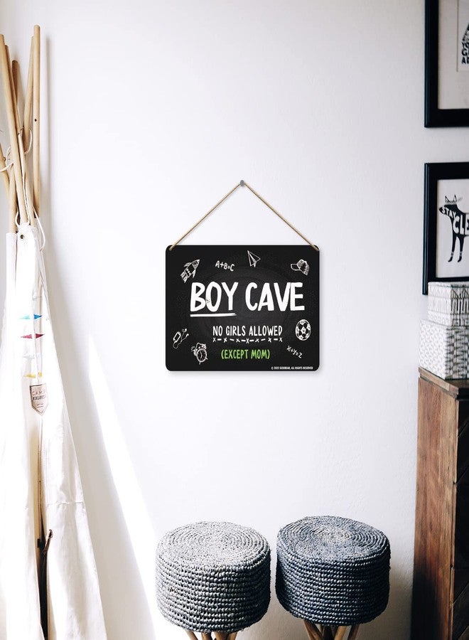 GEEKBEAR Boy Cave Sign - Made with Premium Acrylic - A Cute & Educational Addition to Any Little Boy's Room (Chalkboard) - Discontinued Soon - Image 2