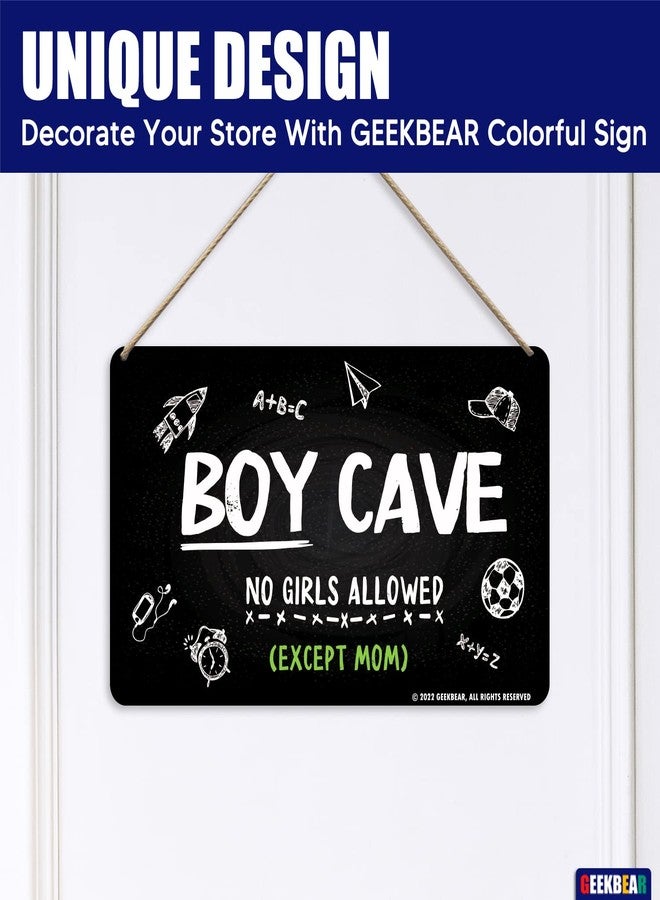 GEEKBEAR Boy Cave Sign - Made with Premium Acrylic - A Cute & Educational Addition to Any Little Boy's Room (Chalkboard) - Discontinued Soon - Image 3