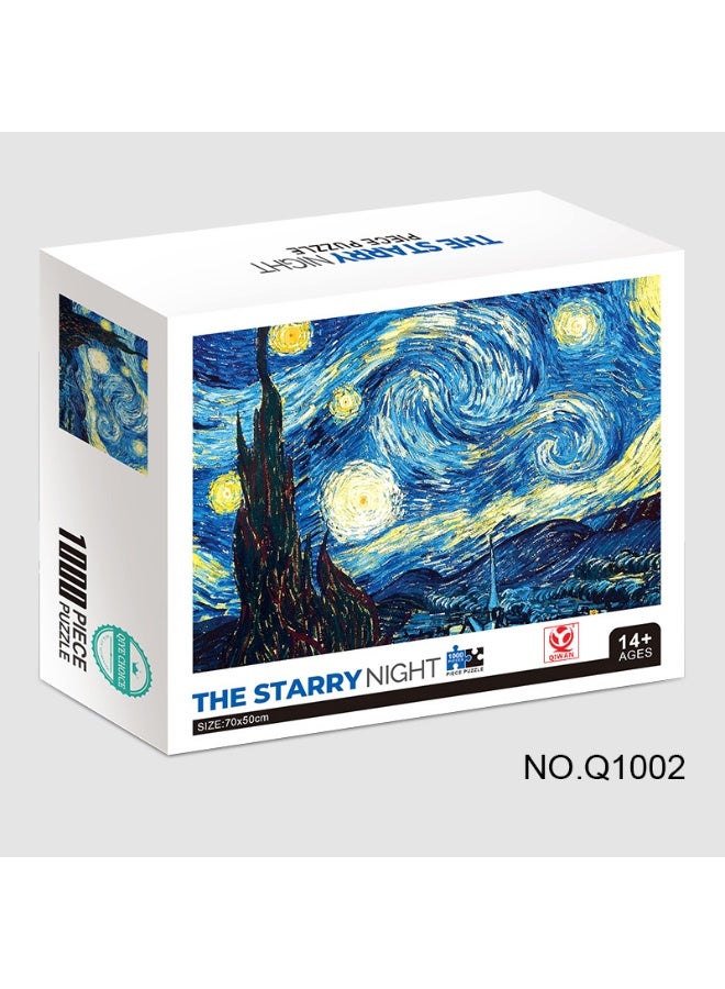 Night 1000-Piece Colorful Landscape Puzzle - Oil Painting Style - Image 1