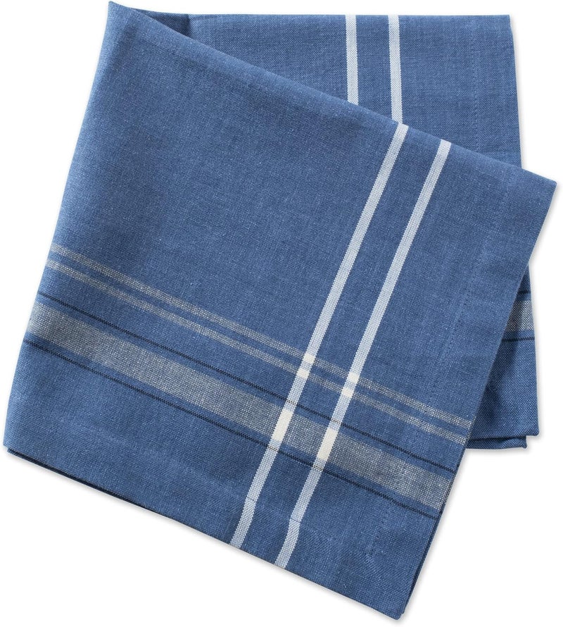 DII French Stripe Tabletop Collection Farmhouse Style Dining Table Linen Napkin Set, 20x20, Blue Chambray, 6 Piece - Image 4
