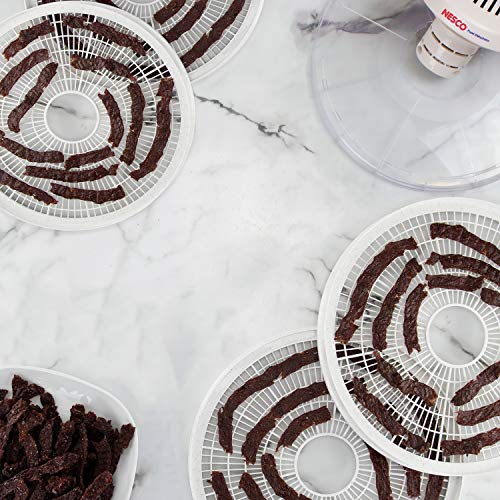 NESCO FD-37 Food Dehydrator, For Snacks, Fruit, Beef Jerky,White/Clear, 4 Trays - Image 5
