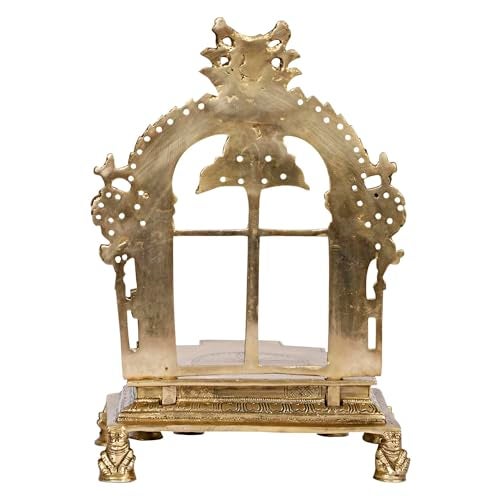 Kartique Brass Prabhavali Backdrop Arch for Deity Display, Elevates Spiritual Decor, Golden Color Height 12 Inches - Image 5