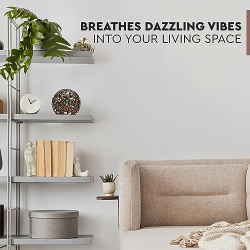 Everydecor Metal Decorative Sphere for Home Decor - Decorative Balls for Shelves, Centerpiece Bowls, Bookshelf - Decoration Orbs Accents for Living Room, Bedroom - Fancy Bronze Shelf Spheres - Image 4