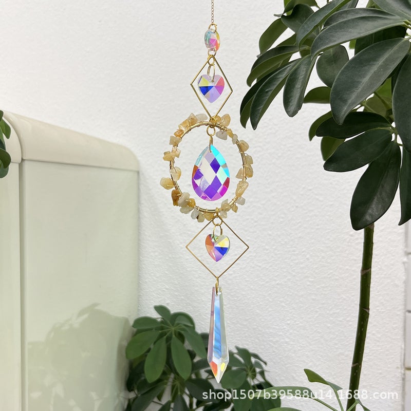 Sale Suncatcher Suncatcher Light And Shadow Wind Bell Pendant Natural Gravel Crystal Suncatcher - Image 5