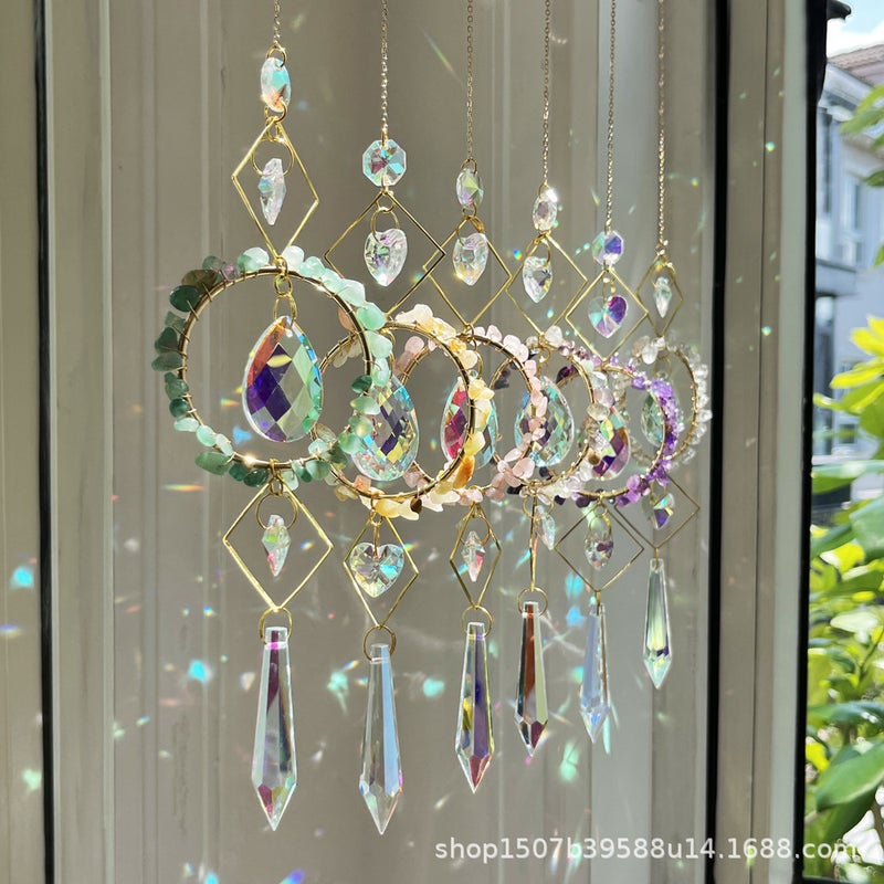 Sale Suncatcher Suncatcher Light And Shadow Wind Bell Pendant Natural Gravel Crystal Suncatcher - Image 2