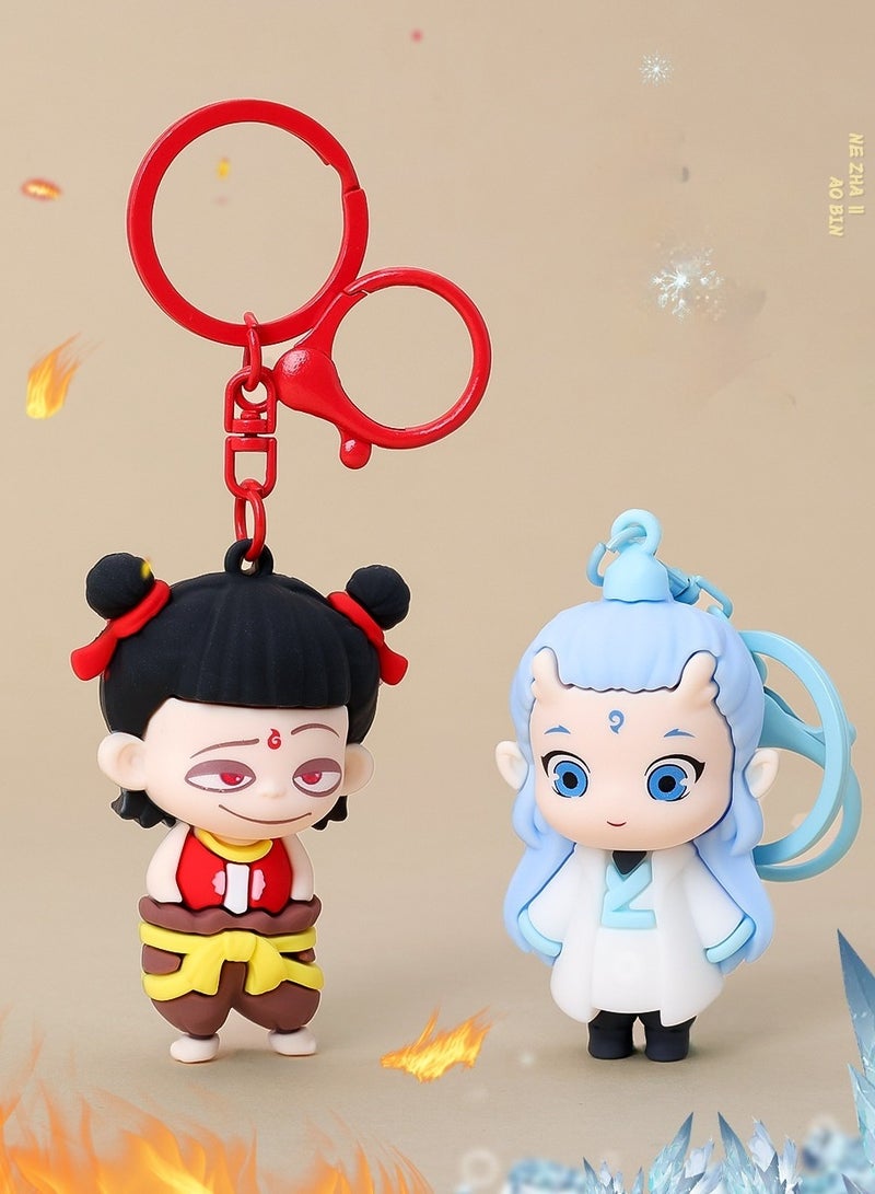 Nezha 2: Demon Child Chaos at Sea Official Merchandise - Cute Keychain, 3D Figurine, Blind Box, Backpack Charm - Chinese Anime Collectible Toy for Kids & Fans  - Image 1