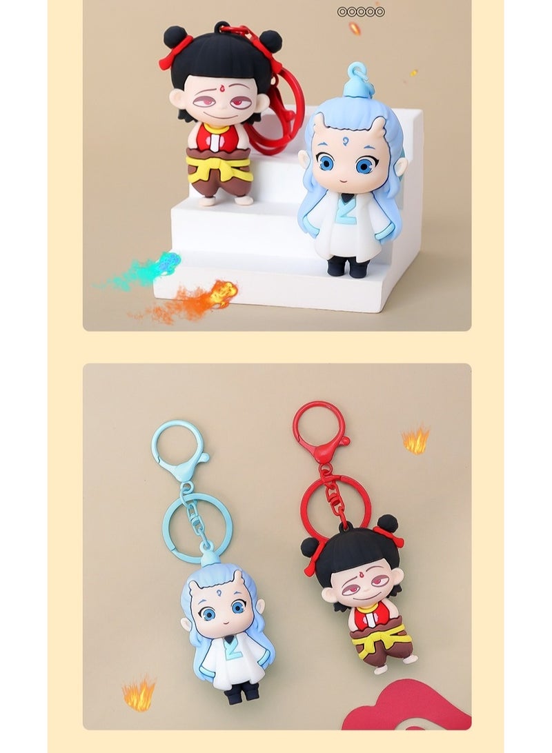Nezha 2: Demon Child Chaos at Sea Official Merchandise - Cute Keychain, 3D Figurine, Blind Box, Backpack Charm - Chinese Anime Collectible Toy for Kids & Fans  - Image 2