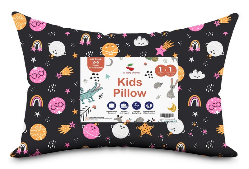 a baby cherry Kids Pillow - 12x18” Pillow with 1 Pillowcase, Soft Pillows for Kids, Perfect Toddler Pillow for Sleeping (2Yr to 6 Yr) Kids Pillow for Boys & Girls - Image 1