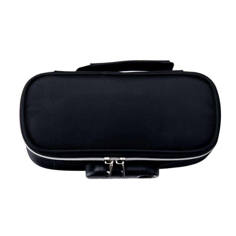 Code Lock Canvas Pencil Case – Large Capacity Four-Layer Stationery Bag for Students - Image 1