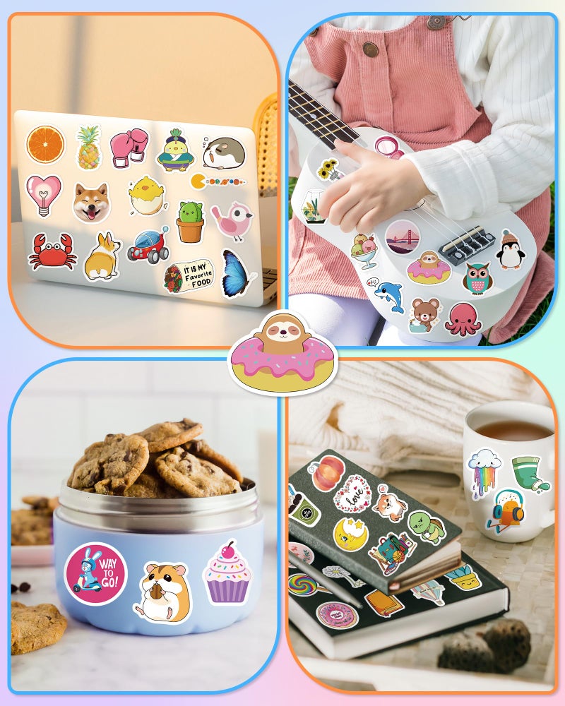 Greingways Sticker for Water Bottles, 100 Pcs/Pack Cute Vinyl Waterproof Vsco Laptop Stickers for School Students Gifts Classroom Teachers Prizes Stickers for Kids Teens Girls - Image 2