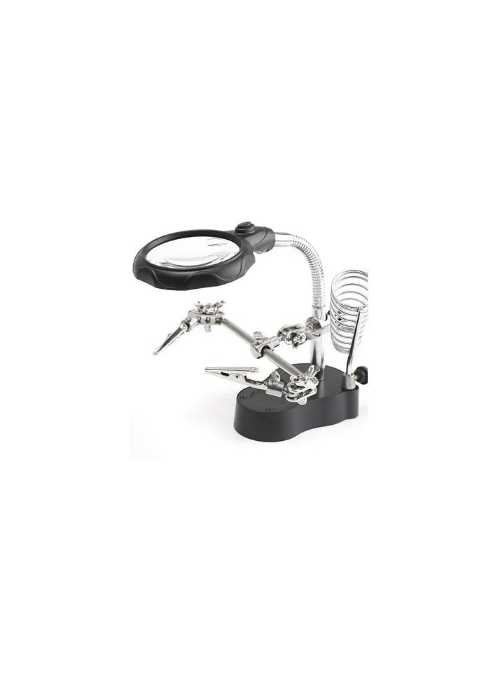 Soldering iron holder kit and magnifying glass with jute iron and tin extractor - Image 2