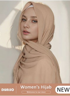 Women's Hijab, Muslim Shawl Head Scarf,Premium Breathable Chiffon Hijab, Pure Color Half-body Cover Hijab,Girls and Women Ideal Soft Lightweight Headscarf