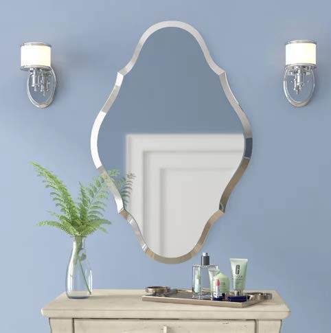 TINITALO Frameless Decorative Mirror Mirror Glass for Wall Mirror for Bathrooms Mirror in Home Mirror Decor Mirror Size 16 X 24 Inch QG 86
