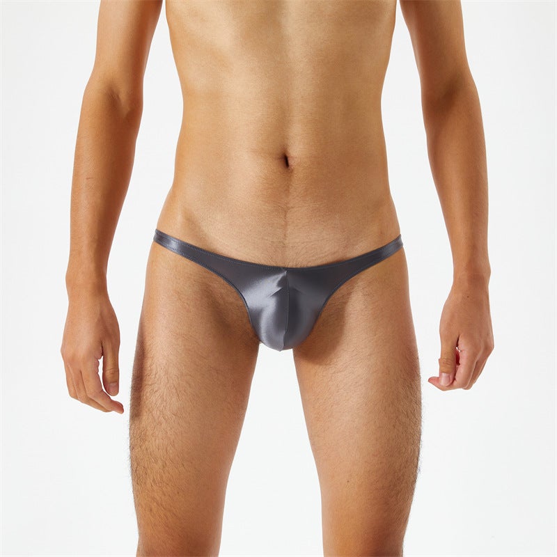 Silk Smooth Through Thin Oil Gloss Silky Ultra-Low Waist Men'S Thong T Pants 7071 - Image 2