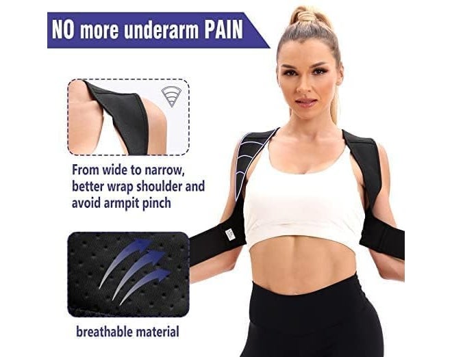 DOLTAS Clavicle Support – Posture Corrector Belt for Men & Women | Back Support Belt | Shoulder Support Belt for Shoulder Fatigue Relief & Upper Back Pain (Universal Size) - Image 4