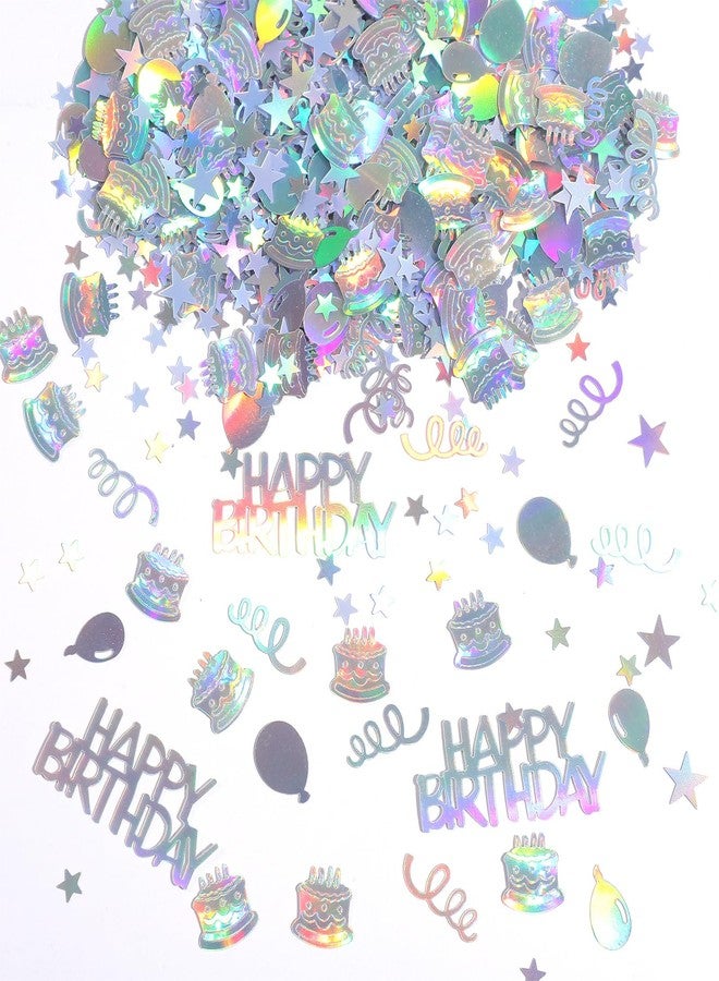 Larrel Happy Birthday Confetti for Table, Glitter Happy Birthday Confetti Metallic Colorful Party Confettis for DIY Crafts Festive Table Anniversary Party Decorations - Image 1