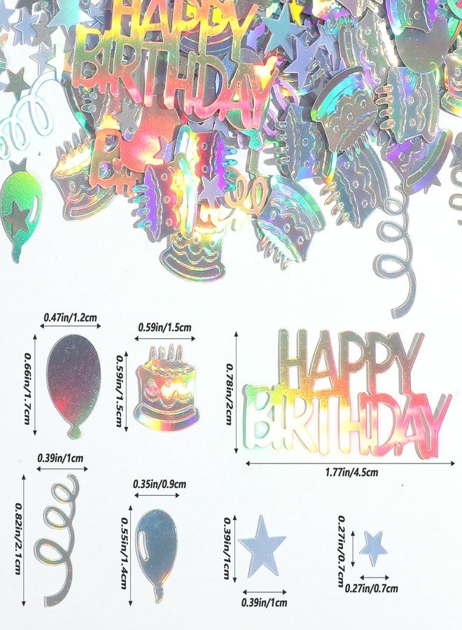 Larrel Happy Birthday Confetti for Table, Glitter Happy Birthday Confetti Metallic Colorful Party Confettis for DIY Crafts Festive Table Anniversary Party Decorations - Image 2