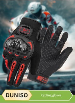 DUNISO Motorcycle gloves, touch screen riding full finger gloves,anti fall，anti slip and wear resistant, suitable for all seasons, suitable for motorcycles, bicycles, hiking, travel, rock climbing  - Image 1