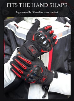 DUNISO Motorcycle gloves, touch screen riding full finger gloves,anti fall，anti slip and wear resistant, suitable for all seasons, suitable for motorcycles, bicycles, hiking, travel, rock climbing  - Image 4