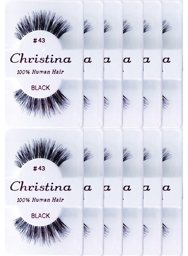 كريستينا - عبوة من ١٢ رموش صناعية - طراز ٤٣