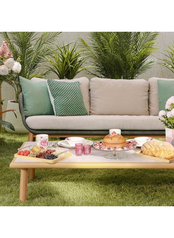 DANUBE HOME Omeya 5-Seater Outdoor Sofa Set | Aluminium Frame Garden Furniture | Modern Design Patio Sofaset | Outdoor Seating Table And Chairs For Lawn Garden - Image 3