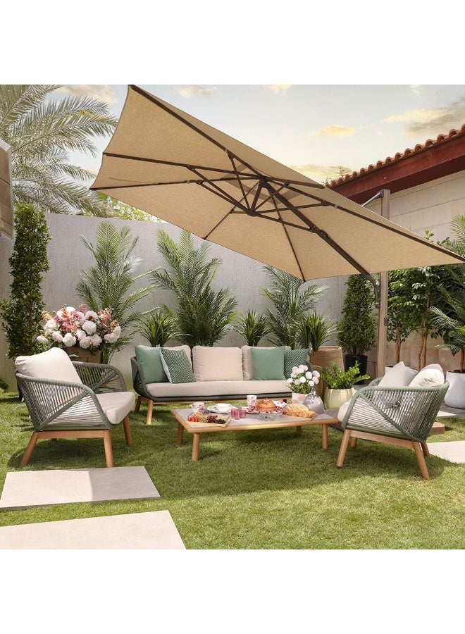 DANUBE HOME Omeya 5-Seater Outdoor Sofa Set | Aluminium Frame Garden Furniture | Modern Design Patio Sofaset | Outdoor Seating Table And Chairs For Lawn Garden - Image 1