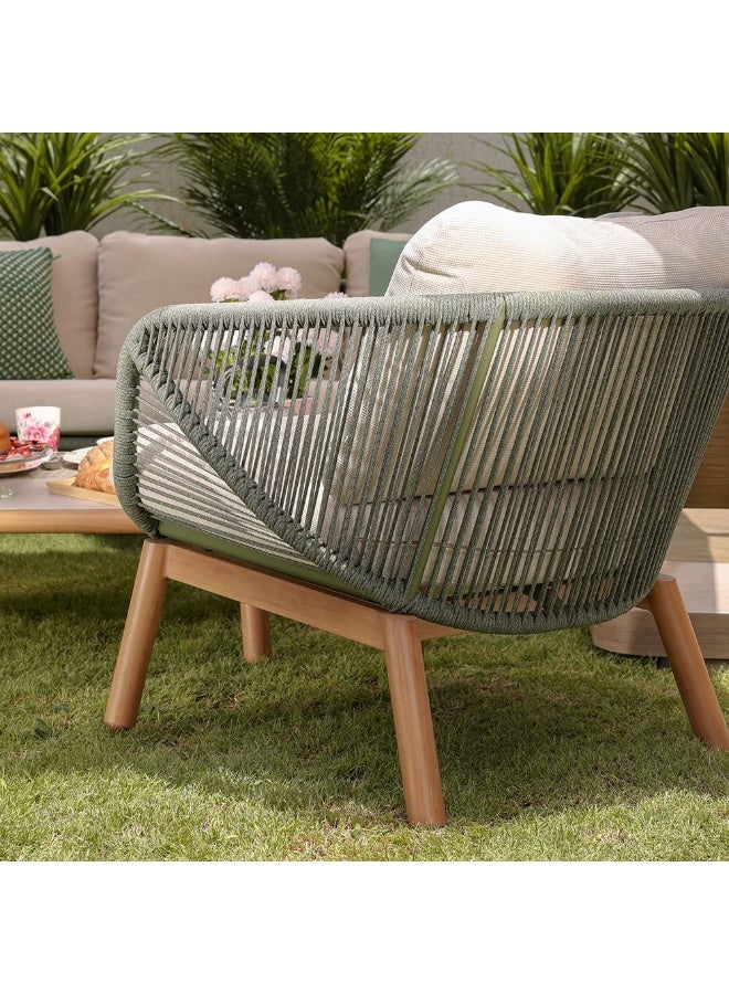 DANUBE HOME Omeya 5-Seater Outdoor Sofa Set | Aluminium Frame Garden Furniture | Modern Design Patio Sofaset | Outdoor Seating Table And Chairs For Lawn Garden - Image 5