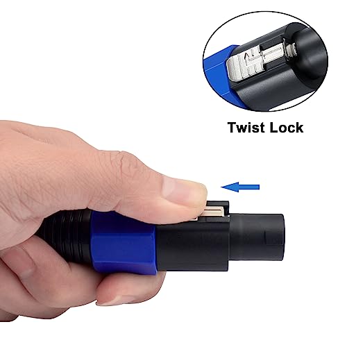 Poyiccot Speakon to XLR Cable 6ft, 18 Guage AWG Speakon Plug Male to 3 Pole XLR Jack Male Audio Cable with Twist Lock for Studio Microphone Recording, Stage Lighting. - Image 4