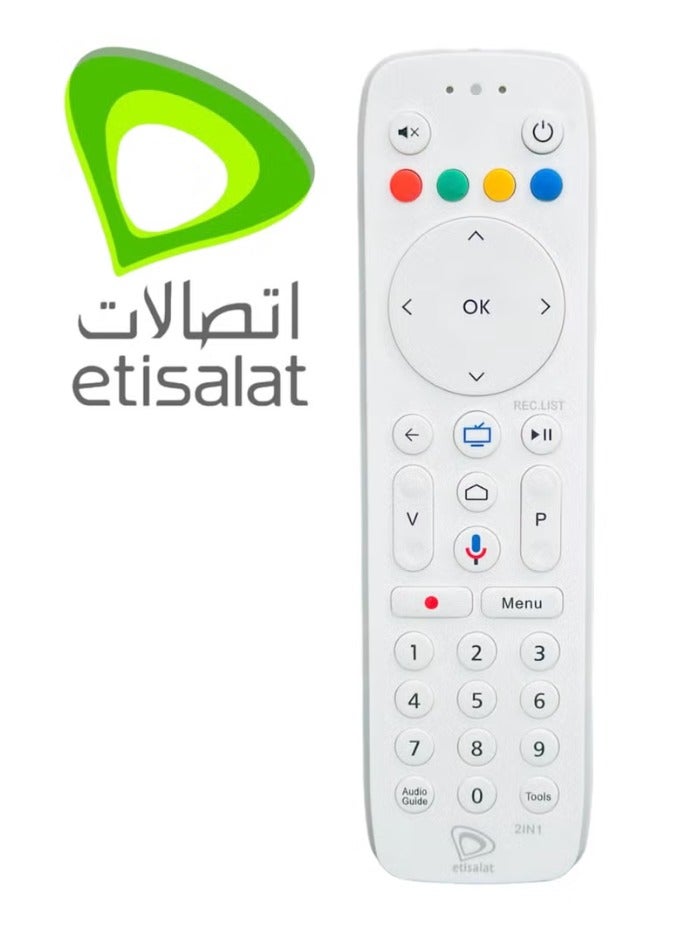 etisalat REMOTE CONTROL FOR ETISALAT RECEIVER ANDROID WHITE - Image 1
