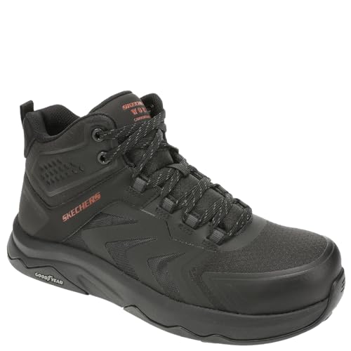 SKECHERS Men's Speed-Flex Trekker Mid Comp Toe Industrial Shoe, Black 1, 7.5 - Image 1