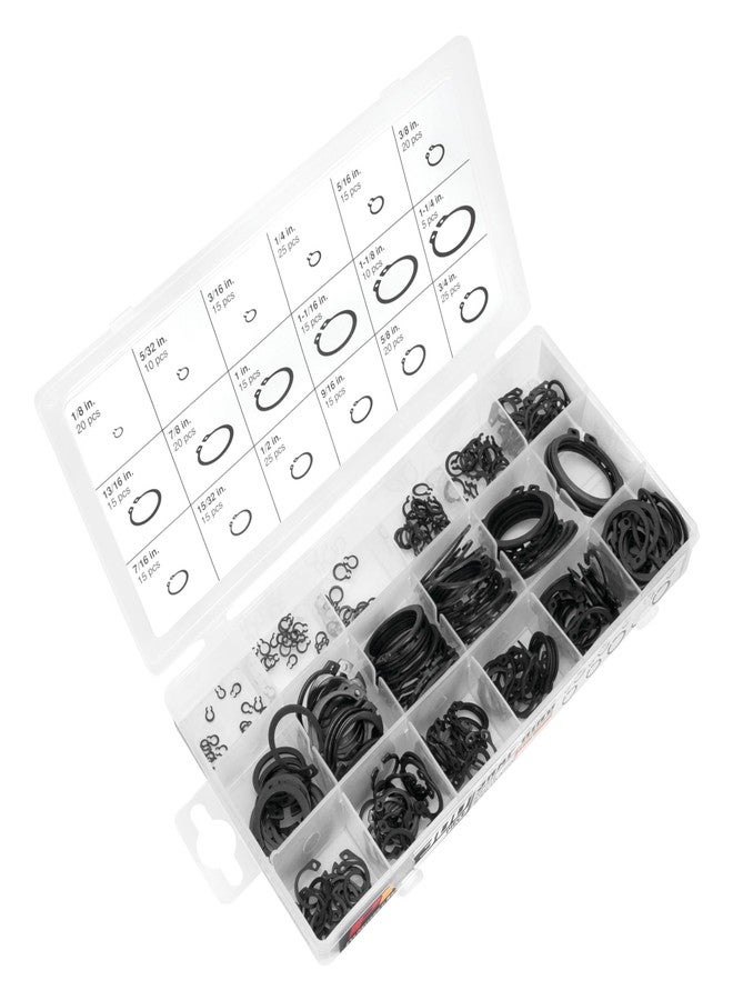 Performance Tool W5212 300pc External Snap Ring Assortment,Black - Image 1