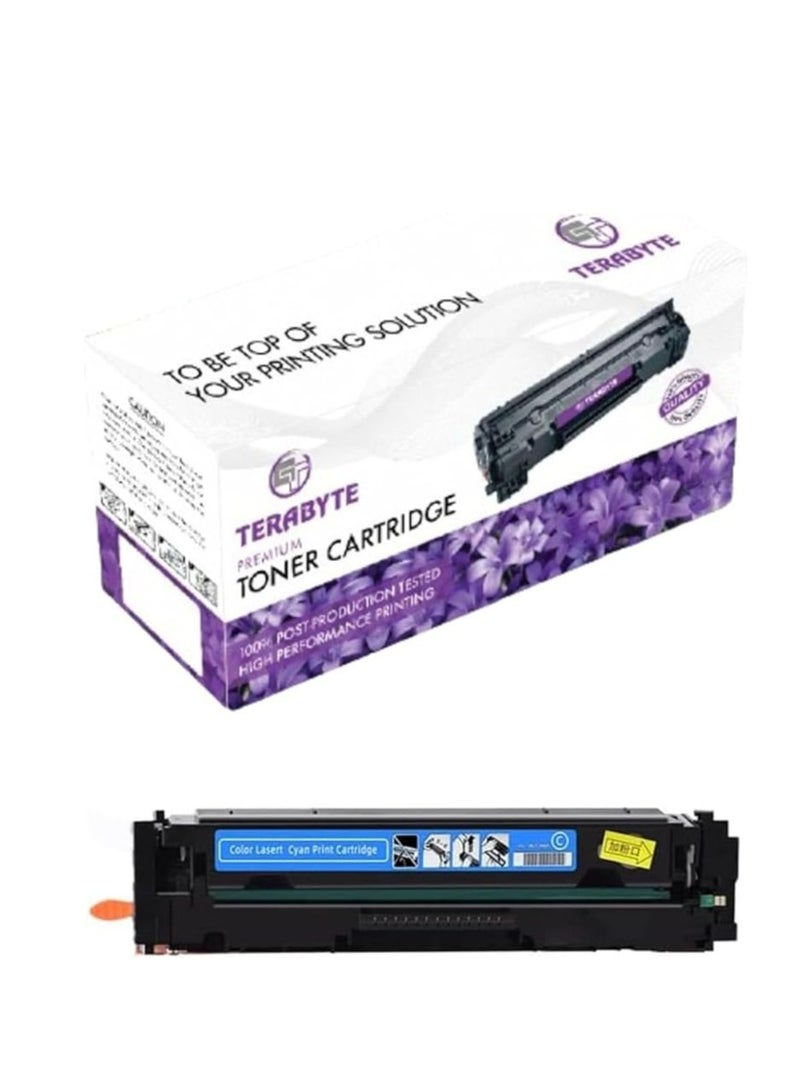 Terabyte 054 Compatible Toner Cartridge Replacement Cyan for 054 Cyan for i-SENSYS LBP621Cw LBP623Cdw MF641Cn MF641Cw MF643Cdw MF645CDW - Image 1